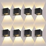 8 Pack LED Wandleuchten Innen/Außen12W Wandlampe Innen Auf und ab Einstellbarer...