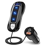 Bluetooth 5.3 FM Transmitter, SONRU Bluetooth Auto Radio Adapter, 48W PD&QC3.0 Schnelles...