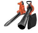 Black+Decker Elektro-Laubsauger mit Häcksler GW3030 (50l Fangsack und Zweithandgriff–...