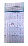 4 Monats Wandkalender 2025 mit Datumschieber in Rot, inkl. Ferienübersichten und...