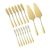 Luxshiny 1 Set Edelstahl-Kuchenspatel Nudelwerkzeuge Edelstahl-Set Pizzaheber Gebäckheber...