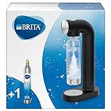 BRITA Wassersprudler sodaONE schwarz inkl. CO2-Zylinder und BPA-freier PET-Flasche | Macht...