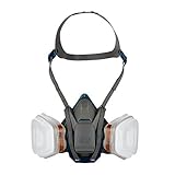 3M Atemschutzmaske 6502 QLPRO – Halbmaske mit Wechselfiltern gegen organische Gase,...