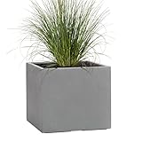 Pflanzwerk® Pflanzkübel Fiberglas Cube XXL GRAU 65 x 80 x 80 cm 2 Jahre GARANTIE...