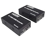 PremiumCord 4K HDMI Extender auf 100m über EIN Cat5e/Cat6 Kabel, Metallgehäuse, LED...