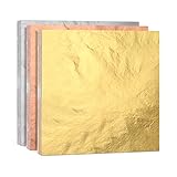 KIRIN 300 Blatt Imitation Blattgold 14x14cm Goldblätter Blattgold Blattkupfer Blattsilber...