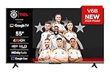 TCL 55V6B 55 Zoll, 4K Ultra HD, HDR TV, Smart TV unterstützt von Google TV (Dolby Audio,...