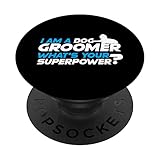 Hundefriseur Superpower, Furologist Grooming Pet Lover PopSockets mit austauschbarem...