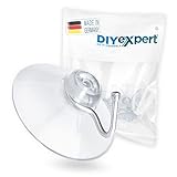 DIYexpert 10 x Saughaken Ø 40mm - als Wandhaken Aufhänger mit Saugnapf und Metallhaken -...