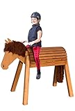 Wildkinder Holzpferd für Draußen - Spielpferd und Pferd zum Reiten für Kinder -...