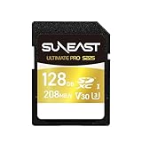 SUNEAST (Japan) 128 GB Ultimate PRO Gold V30 U3 C10 UHS-I S225 SDXC Speicherkarte Lesen:...