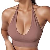 2er Pack BHS Damen Neckholder Sport BH Rückenfrei Tiefer V Ausschinitt Sport Bustier...