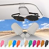 quipuda 2 Pack Brillenhalter für Auto Sonnenblende,Echt Leder Auto Visier Zubehör...