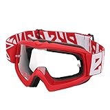 Shanrya Motocross-Brille, Motorradbrille, Verstellbar, Sturzfest, Transparent, Klare Sicht...