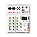 Rkbcjqa -A4 Professionelle Tragbare Digitale DJ-Konsole mit USB-Mixer, Live-Gesang,...