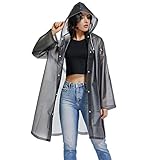 UNIQUEBELLA Regenmantel Eva Travel Transparent Regenponcho Regen Zubehör für Damen und...