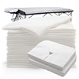 KIBERTIC - 200er Pack, 100 Einweg Bettlaken 180x80 cm und 100 Massagekissen Kopf Loch...