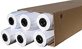 CABRO 513914-50 Qualitäts-Plotterpapier, 6 Rollen, 90 g, 914mm x 50m für brillante...