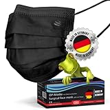 kela OP-Maske - 50x Medizinische Maske Schwarz | 100% Made in Germany | OEKO-TEX Standard...