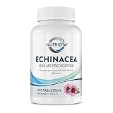 Natürliche Echinacea 500 mg | 240 hochkonzentrierte vegane Tabletten | Zur Bekämpfung...