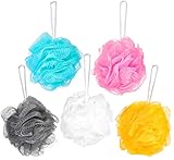 BRUBAKER Cosmetics - 5x Peeling- oder Massage Schwamm Badeschwamm Duschschwamm mit...