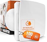 MEISTERBAU Badlüfter mit Feuchtigkeitssensor & Nachlauf [Made in Europe] - Leiser Lüfter...