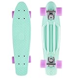 BIKESTAR Vintage Retro Cruiser Skateboard 60mm für Kinder und Erwachsene auch Anfänger...