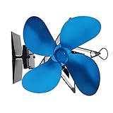 Homoyoyo Kaminventilator Wärmebetriebener Ventilator Holzofen-Zubehör Innenventilator...