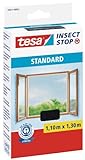 tesa Insect Stop Standard Fliegengitter für Fenster - Insektenschutz zuschneidbar -...