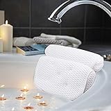 AmazeFan Badewannenkissen, Luxus Badewanne & Spa-Kissen mit 4D-Air-Mesh-Technologie und 7...