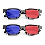 3D-Brille, 2 Stücke 3D Brille Rot Blau, Rot Grün Brille Für Filme Oder Pc-Spiele (Rot,...