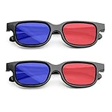 3D-Brille, 2 Stücke 3D Brille Rot Blau, Rot Grün Brille Für Filme Oder Pc-Spiele (Rot,...