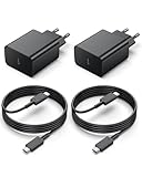 2er-Pack Ladekabel Schnellladekabel für Samsung Galaxy S24 S23 S22 S21 S20 FE S10 S9 S8...