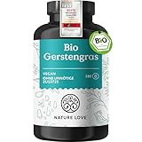 NATURE LOVE® Bio Gerstengras - 1500 mg je Tagesdosis - aus deutschem Anbau - 180 Kapseln...