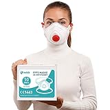 Health2b FFP3 Maske aus Deutschland mit Ventil 10 Stück CE1463 Staubmasken Atemschutz...