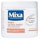 Mixa Shea nährende Creme, für Gesicht, Körper & Hände mit 20% pflanzlichem Glycerin &...