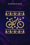 Notebook Planner Mountain Bike XMas Fully Full Suspension Santa Claus Swea: Pretty, Daily,...