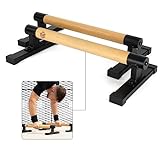 Müller & Blum Premium low Holz Parallettes inkl. Handgelenk Bandagen/nachhaltige &...