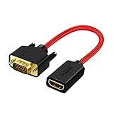 ANNNWZZD HDMI auf VGA Adapter,HDMI Buchse auf VGA Stecker,Full HD 1080p (15CM)