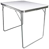 Grafner XL Aluminium Camping Tisch klappbar, stabil und tragbar, 80 x 60 x 70 cm, mit...