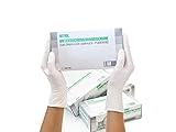 Nitrilhandschuhe 100 Stück Box (M, Weiß) Einweghandschuhe, Einmalhandschuhe,...