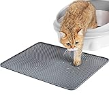 PETTOM Katzenklo Matte, Katzenstreu Matte Wasserdicht, Katzentoilette Vorleger Silikon...