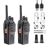 JUCJET 88E Walkie Talkie, Lizenzfrei PMR446 16 Kanäle Funkgeräte, Handfunkgerät...