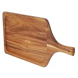 GLEAVI Holzbrett für Pizza und Charcuterie Multifunktionales Servierbrett aus Akazienholz...