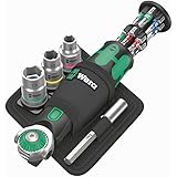 Wera 05004281001 8009 Zyklop Pocket Set 2, Knarren Satz, 17-teilig, Schwarz-grün