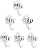 Quntis 6-Pack Saugnapf Haken Set Ohne Bohren, Saughaken Extra Stark für Fenster Glas Bad...