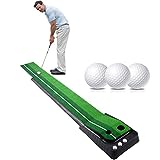 Golftrainermatte mit Autorückkehr und Ballsteller von Signstek für den Innenbereich und...
