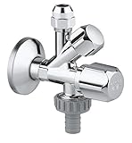 GROHE Ersatzteil, Original WAS Kombi-Eckventil 1/2' (Wandanschluss 1/2', Abgang 3/8', mit...