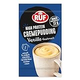 RUF High Protein Cremepudding Vanille-Geschmack, Vanille-Pudding aus der Tasse mit 13g...