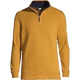 Lands' End Bedford Ripp-Pullover für Herren mit Viertelreißverschluss, golden brown,...